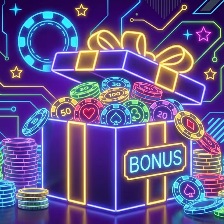 Kasinové hry Atelia Casino a svítící výherní kolo.